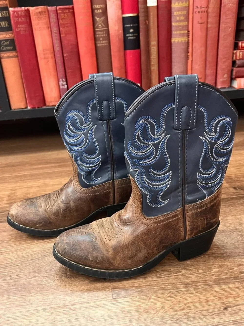 Cody James Western Cowboy Leather Boots - Brown blue Sz 12